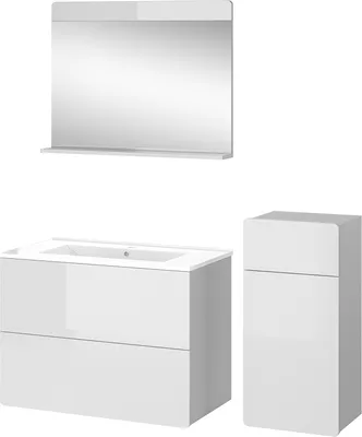 Produktbild von Badmöbel-Set Vicco Izan Weiß 4 Teile mit Midischrank, Model 41539