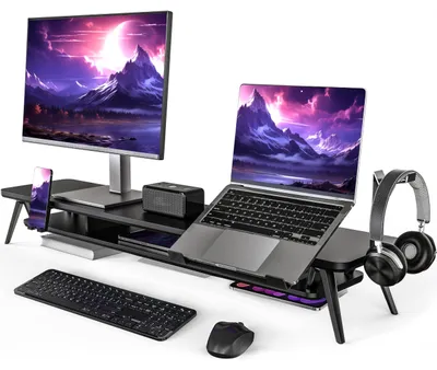Obrázok produktu pre Držiak na monitor, 108 cm, pre monitor počítača (čierna farba)