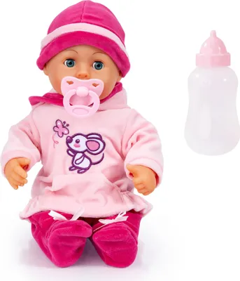 Produktbild von Bayer Design 93824BD Babypuppe mit Schlafaugen, 24 Babylaute, weicher Körper 38 cm