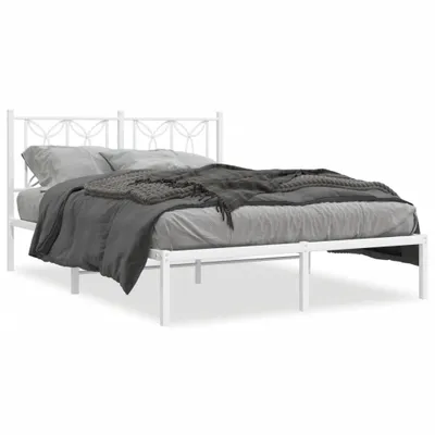 Obrázek produktu pro vidaXL Postel s čelem kovová bílá 140x190 cm