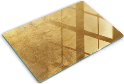 Produktbild von Abdeckung Glas - Küchenabdeckung - 80x52 cm - Abdeckplatte -Goldbeschaffenheitshintergrund