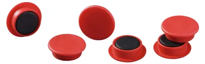 Produktbild von DURABLE Magnete Ø 21 mm Industrieverpackung 20 St., 475203 rot