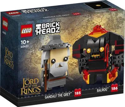 Produktbild von LEGO BrickHeadz 40631 Gandalf der Graue und Balrog, 348 Teile, Mehrfarbig, Figuren je 9 cm groß, ab 10 Jahren, Kunststoff