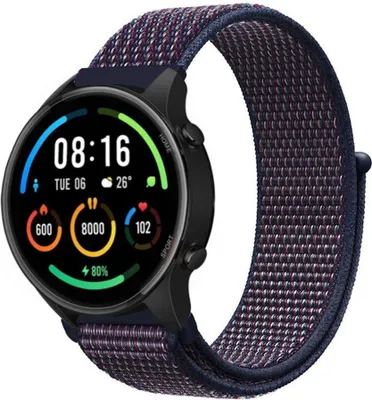 Produktbild von Strap-it Xiaomi Mi Watch Nylonarmband (Lila-Blau)