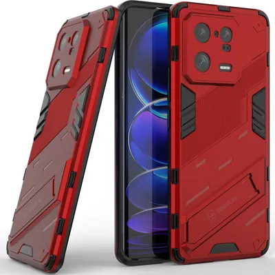 Obrázek produktu pro Pouzdro pro Xiaomi 13 Pro Hybridní PC TPU Nárazuvzdorné Ochranné Pouzdro s Funkcí Stojanu červené