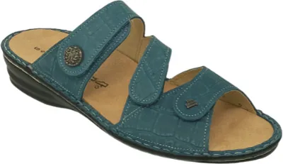 Produktbild von Finn Comfort Lazise 3440 Damen Pantolette Leder Freizeit, Farbe:türkis, Größe:7.5
