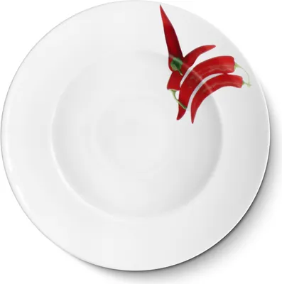 Produktbild von CreaTable - EUROPA KRÄUTER - Pastateller CHILI 27 cm aus Porzellan