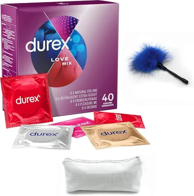Produktbild von Durex aufregendes Erotik-Set mit Love Mix Kondomen 40 Stück & Accessoirces für Paare