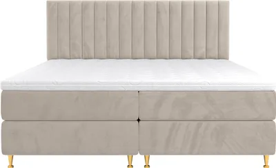Produktbild von MIRJAN24 Boxspringbett Elegance, Stilvoll Doppelbett mit zwei Bettkästen und Topper (Farbe: Fresh 01, Größe: 180x200 cm)