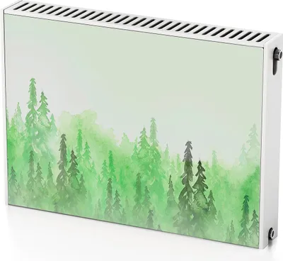 Produktbild von Wald – Magnetische Heizkörperabdeckung – 80x60 cm – Magnet Heizkörperabdeckung – 3D Würfel – Heizkörperverkleidung – Magnetische Wandverkleidung – Wetterfest