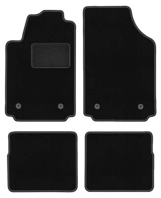 Obrázek produktu pro Velurové autokoberce pro: Audi A2 2000-2005 (hatchback) – sada 4 ks, černé, na míru – Wielganizator LUX