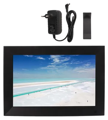 Image de Cadre photo numérique 10,1 pouces, résolution 1280 x 800, écran IPS, stockage dans le cloud, Wi-Fi, diaporama intelligent, alimentation 100-240 V, prise européenne