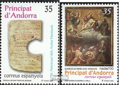 Produktbild von Briefmarken Andorra - Spanische Post 2000 Mi 277,278 (kompl.Ausg.) postfrisch Nationalarchiv