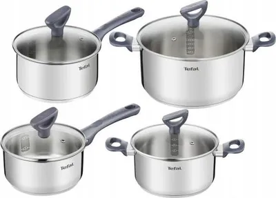 Image de Tefal G712S855 Daily Cook set de casseroles 8 pièces, Inox