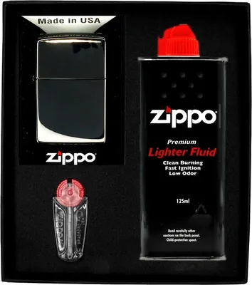 Produktbild von Feuerzeug-Set ZIPPO  BLACK ICE Geschenk No1