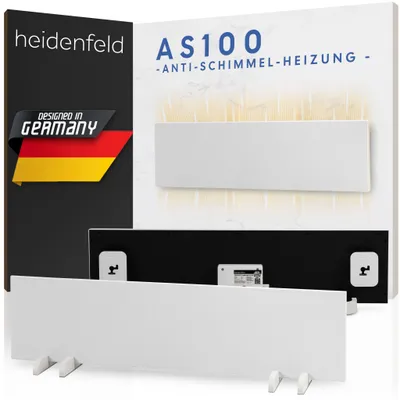 Produktbild von Heidenfeld Anti-Schimmel Heizung | Infrarotheizung - Schimmelentferner - Schimmel Frei - Wandheizung - Badheizung - Schutz ohne Chemie - Einzeln