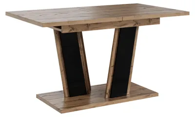 Produktbild von MIRJAN24 Tisch Muss 160, Esszimmer Tisch (Farbe: Wotan Eiche / Schwarz Hochglanz)
