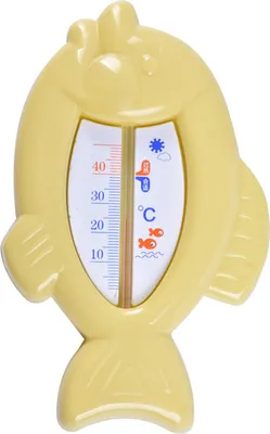 Produktbild von Baby Bad Thermometer süße kleine Fischform badewaswasser für nassen trockenen Gebrauch Gelbgelb