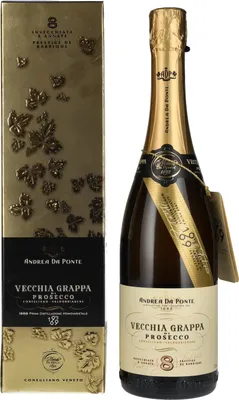 Image de Andrea Da Ponte Vecchia Grappa di Prosecco 8 Annate 42% Vol. 0,7l en boîte cadeau