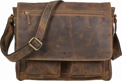 Zdjęcie produktu dla Greenburry Leder Business Umhängetasche Messenger VINTAGE braun Schultertasche 1781-25