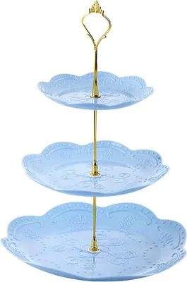 Produktbild von 3 Etagen Cupcake Ständer Tortenständer Gebäck Muffin Obst Halter für Hochzeit, Party, Geburtstag, Baby Duschen & Kuchen Dessert, Torten Etagere