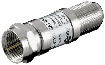 Productafbeelding van goobay SAT Dämpfungsglied 6 F Stecker auf F Buchse (Bulk)