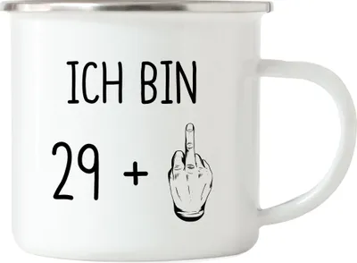 Produktbild von 30. Geburtstag Emaille Tasse Mittelfinger Humorvolle Geschenkidee Runder Geburtstag 30 Jahre Alt Originell