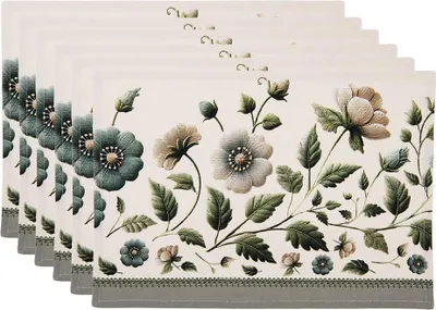 Immagine prodotto di Set di 6 tovagliette Clayre & Eef 48x33 cm in cotone beige