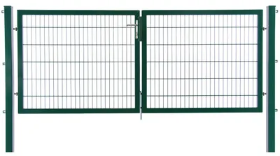 Produktbild von Floraworld Gartentor doppelflügelig Premium 300 x 120 cm moosgrün