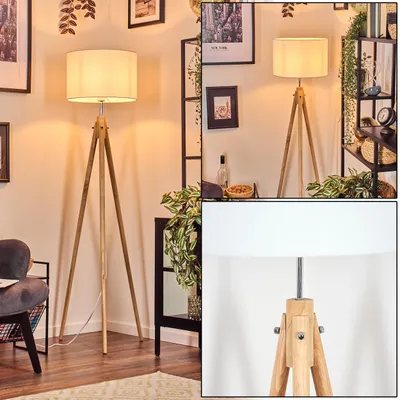 Produktbild von Tubione Stehlampe aus Holz/Metall im skandinavischen Design (Ø 38 cm)