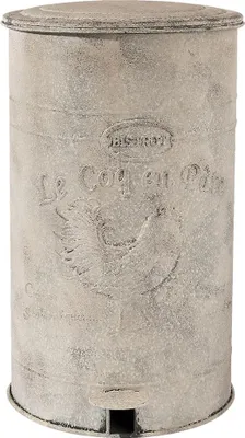 Produktbild von Clayre & Eef Treteimer 12000 ml Weiß Eisen Huhn