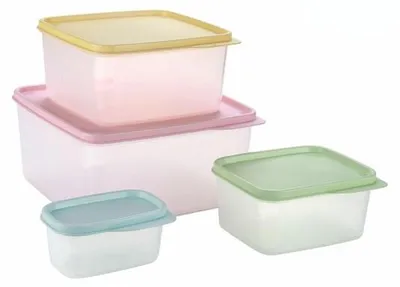 Obrázok produktu pre Vzduchotesné, bez BPA, priehľadné plastové nádoby, 453–2381 ml