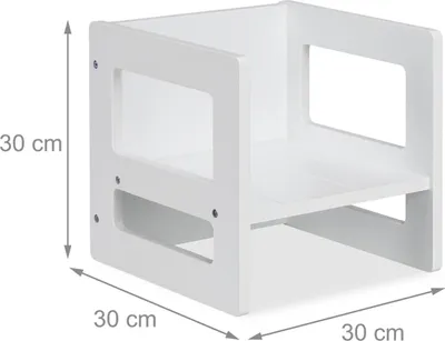 Image de Tabourets réversibles pour enfants, lot de 2, hauteurs réglables