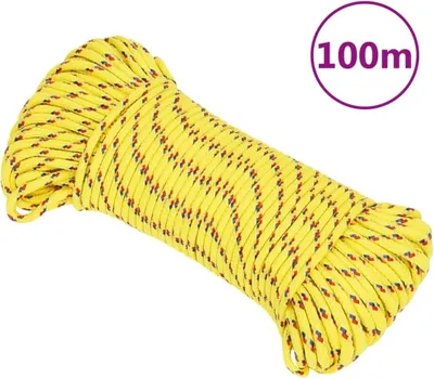 Produktbild von The Living Store Bootsseil Gelb 3 mm 100 m Polypropylen