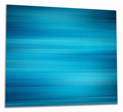 Produktbild von Wallario Herdabdeckplatte aus Glas, Größe 60 x 52 cm 1-teilig, Motiv Blau und schwarz gestreift - Abstraktes Streifenmuster