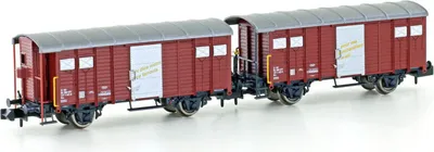 Produktbild von Hobbytrain N 2tlg. Set ged. Güterwagen K3 SBB braun Ep.IV