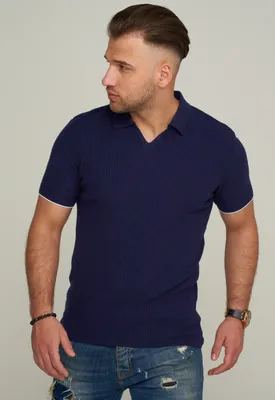Produktbild von CARISMA Herren Poloshirt CRMANAUS Rippstrick Kurzarm Polo T-Shirt