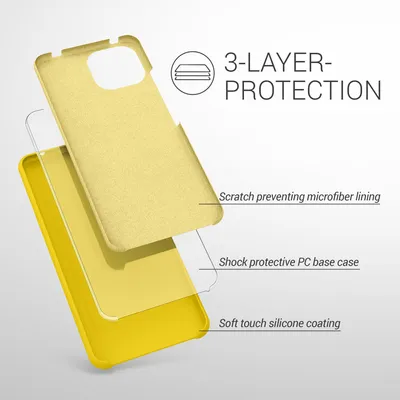 Produktbild von kwmobile Hülle kompatibel mit Xiaomi 11 Lite (5G) NE / Mi 11 Lite (5G) Hülle - Silikon Handy Case - Handyhülle weiche Oberfläche - kabelloses Laden -