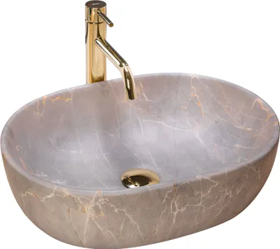 Produktbild von Rea Aufsatzwaschbecken Lara- Nablatowa Oval Beige