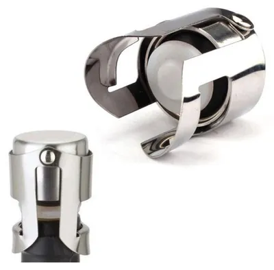 Immagine prodotto di Tappo per champagne in acciaio inox | tappo per bottiglie di vetro di champagne, prosecco e vino | tappo per bottiglie di bevande | tappo [AIRTIGHT] - sigillo per bottiglie | tappo per bottiglie sottovuoto