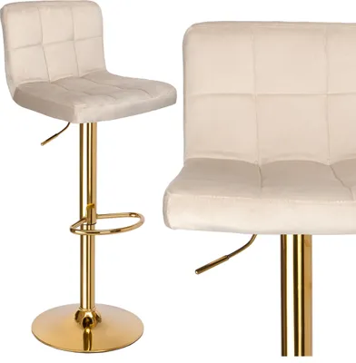 Zdjęcie produktu dla Hoker Barowy Arako Gold Beżowy Velvet