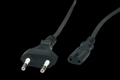 Produktbild von POSAC-C7EU12BK: POS-Netzkabel C7-QT8[2,5 A]-CEE7/16-YJ01[2,5 A] H03VVH2-F2G0,5 L=1200 schwarz