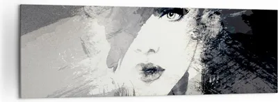 Produktbild von Bild auf Leinwand - Leinwandbild - Frau Gesicht - 160x50cm - Wand Bild - Wanddeko - Wandbilder - Leinwanddruck - Bilder - Kunstdruck - Wanddekoration - Leinwand bilder - Wandkunst - AB160x50-3757