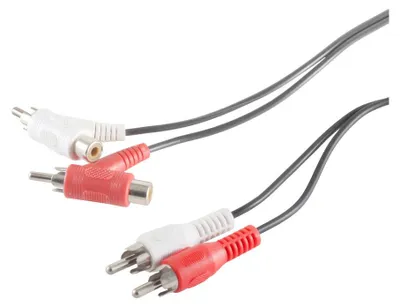 Produktbild von 2 Cinchstecker-2 Cinchstecker/ 2Cinchkupplung 1,5m