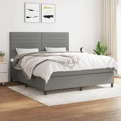 Produktbild von Maison Exclusive - Boxspringbett mit Matratze Dunkelgrau 180x200 cm Stoff
