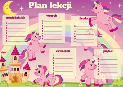 Obrázok produktu pre Plan lekcji Kucyk A5 z tabliczką mnożenia