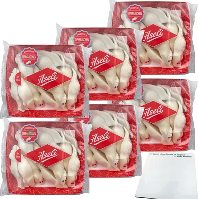 Produktbild von Aseli Riesenmäuse große Schaumzuckermäuse 6er Pack (6x155g Packung) + usy Block