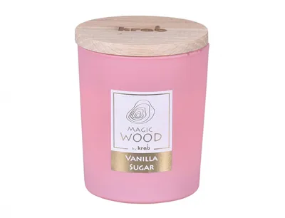 Image de Bougie Nohel Garden en verre MAGIC WOOD VANILLA SUGAR parfumée 300g