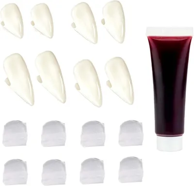 Productafbeelding van Vampiertanden - 4 paar vampiertanden - 4 maten (19/17/15/13 mm) - Cosplay - Verkleedpartijen