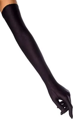 Produktbild von krautwear® 1 Paar elegante, festliche Lange Satinhandschuhe Abendhandschuhe (schwarz)